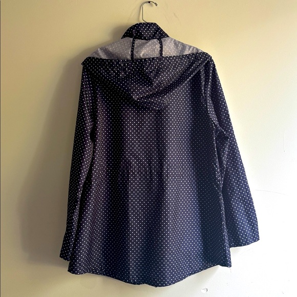 Jones New York Navy Micro Dot Packable Jacket Windbreaker Rain
Jacket Sz XL NWOT - Picture 4 of 13